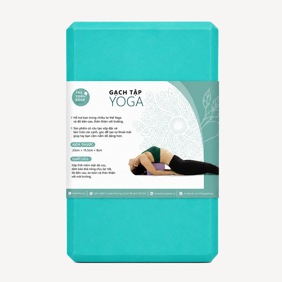Gạch Yoga EVA Classic 8.5cm – Xanh Ngọc