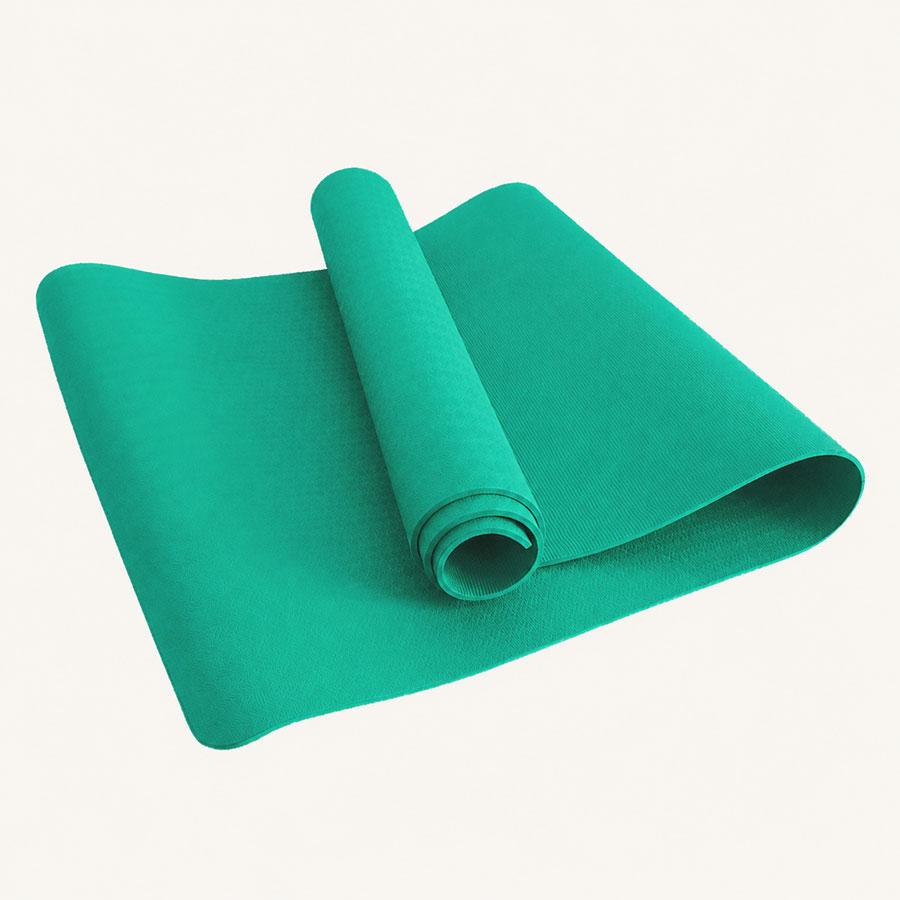 TPE Pitta Yoga Mat – 8mm – Green (Turquoise)