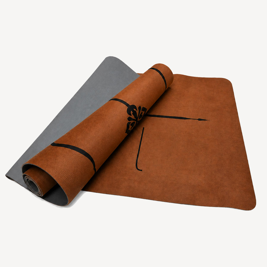 Thảm Yoga Microfiber Định Tuyến – Nâu