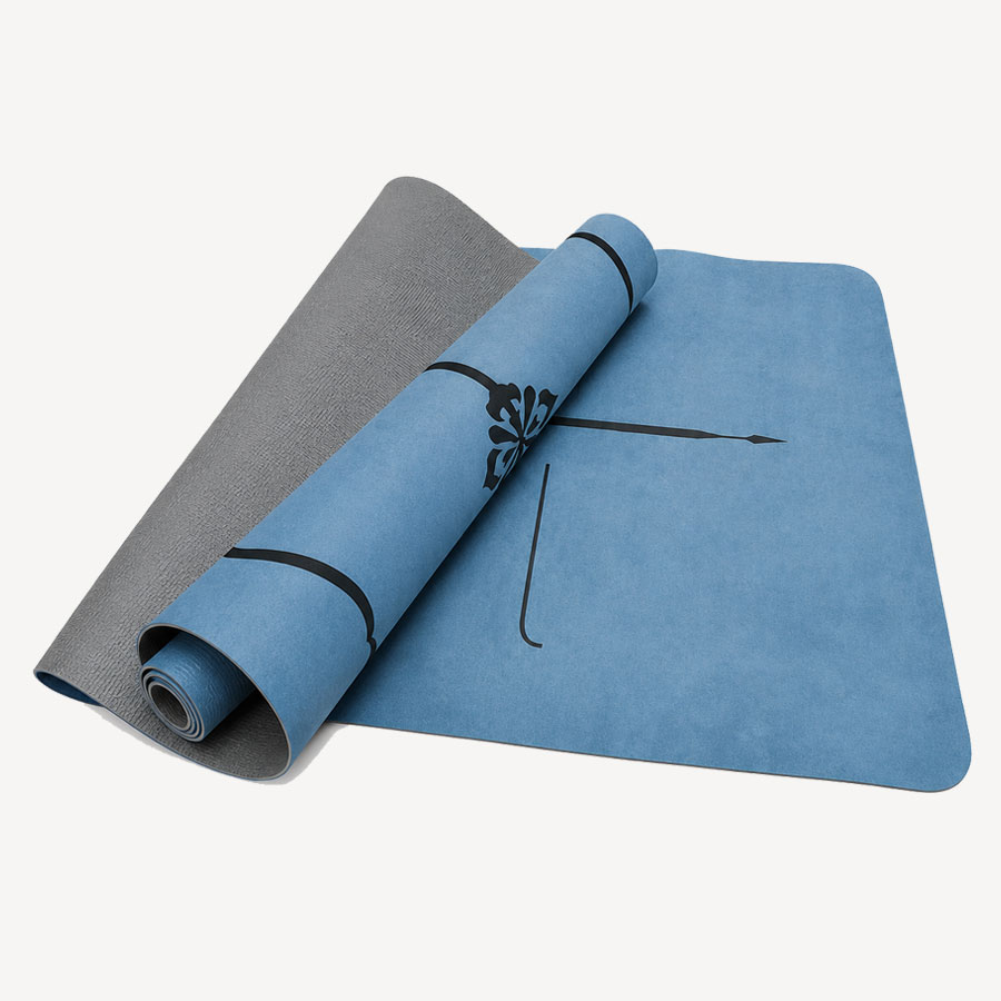 Thảm Yoga Microfiber Định Tuyến – Xanh Dương