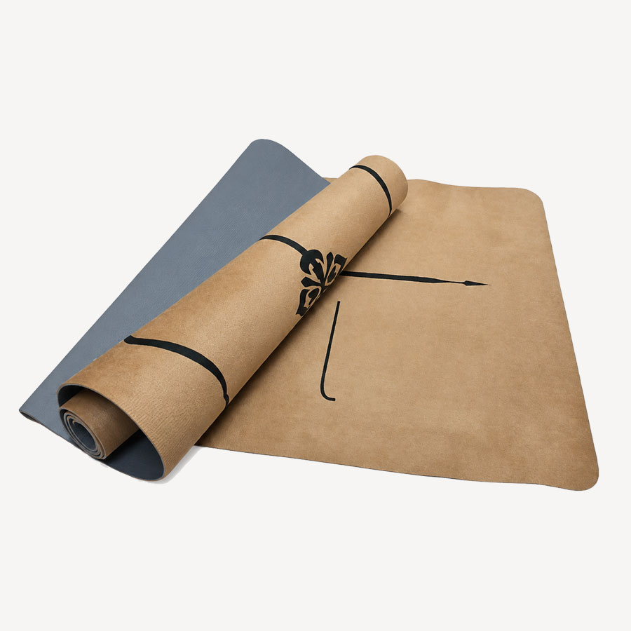 Thảm Yoga Microfiber Định Tuyến – Vàng Đồng